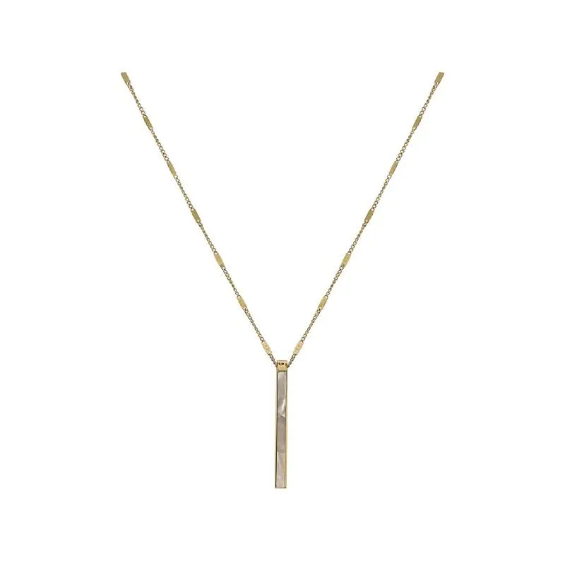 Multi-style Luxurious Vertical Shell Bar Pendant Necklaces