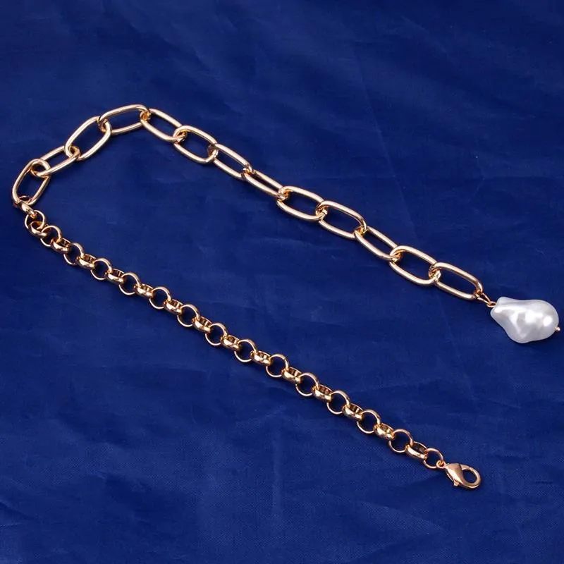 Multilayer Pearl and Heart Charm Pendant Necklaces