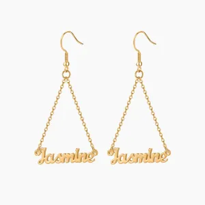 Name Dangle Earrings