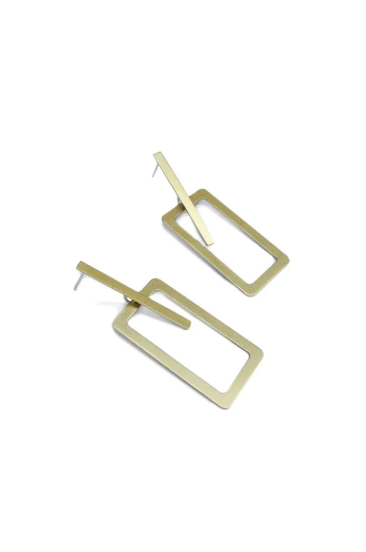 Natalie Joy Rectangle Intersection Earrings