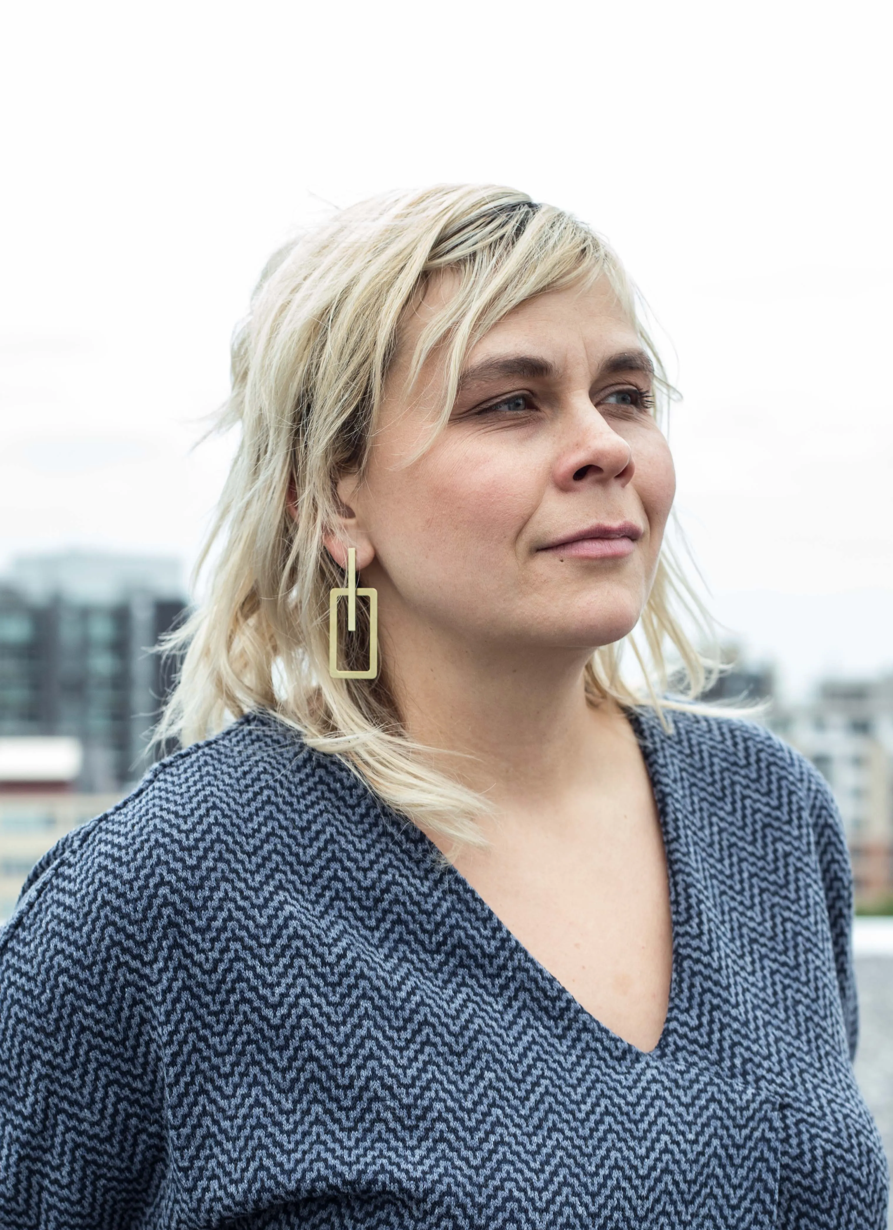 Natalie Joy Rectangle Intersection Earrings