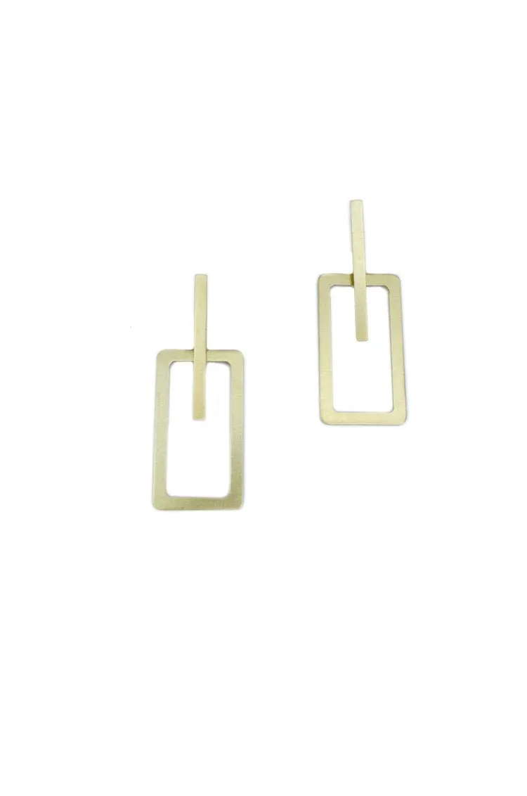 Natalie Joy Rectangle Intersection Earrings