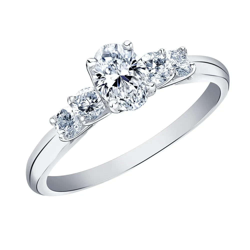 Oval Canadian Diamond Eternal Flames Five-Stone Ring