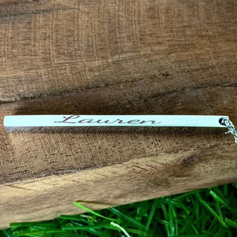 Personalized 4 Side Vertical Necklaces