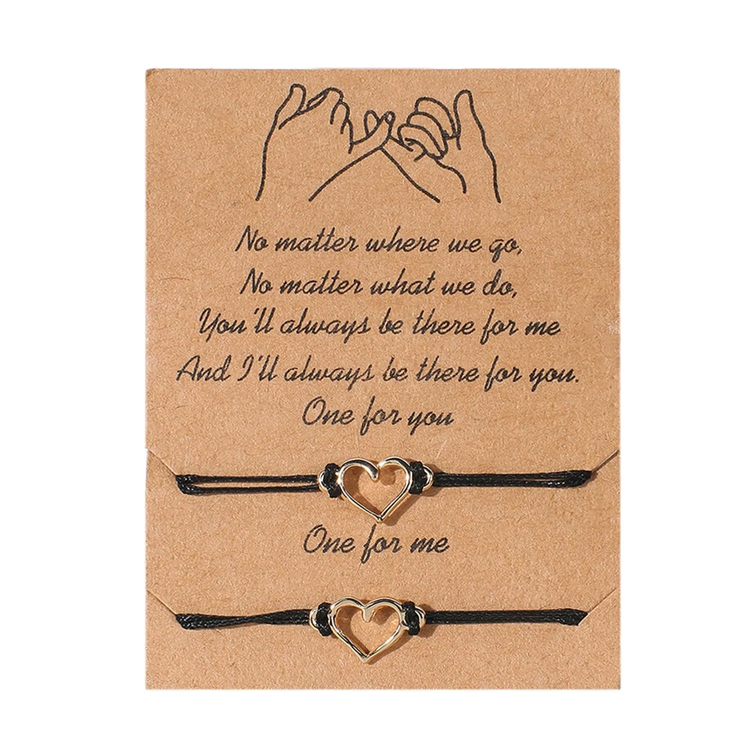 Qfdian Party decoration 2 PCS/Set Couple Bracelet For Women Lover Sun Moon Star Heart Handmade Braided Rope Charm Friendship Valentines Day Jewelry Gift
