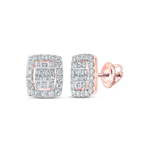 Rose Gold Baguette Diamond Cluster Earrings: A Radiant Masterpiece of Elegance