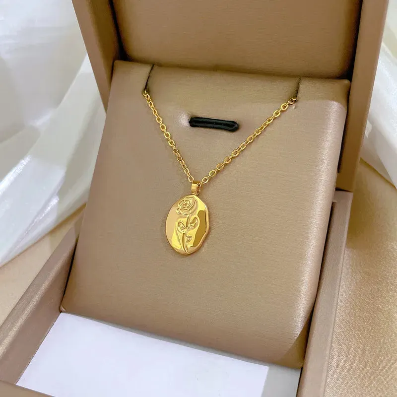 Rose Medallion Necklace