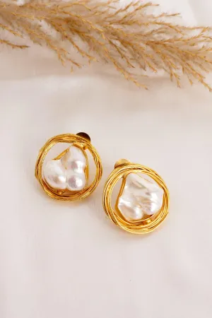 Rose Pearl Studs