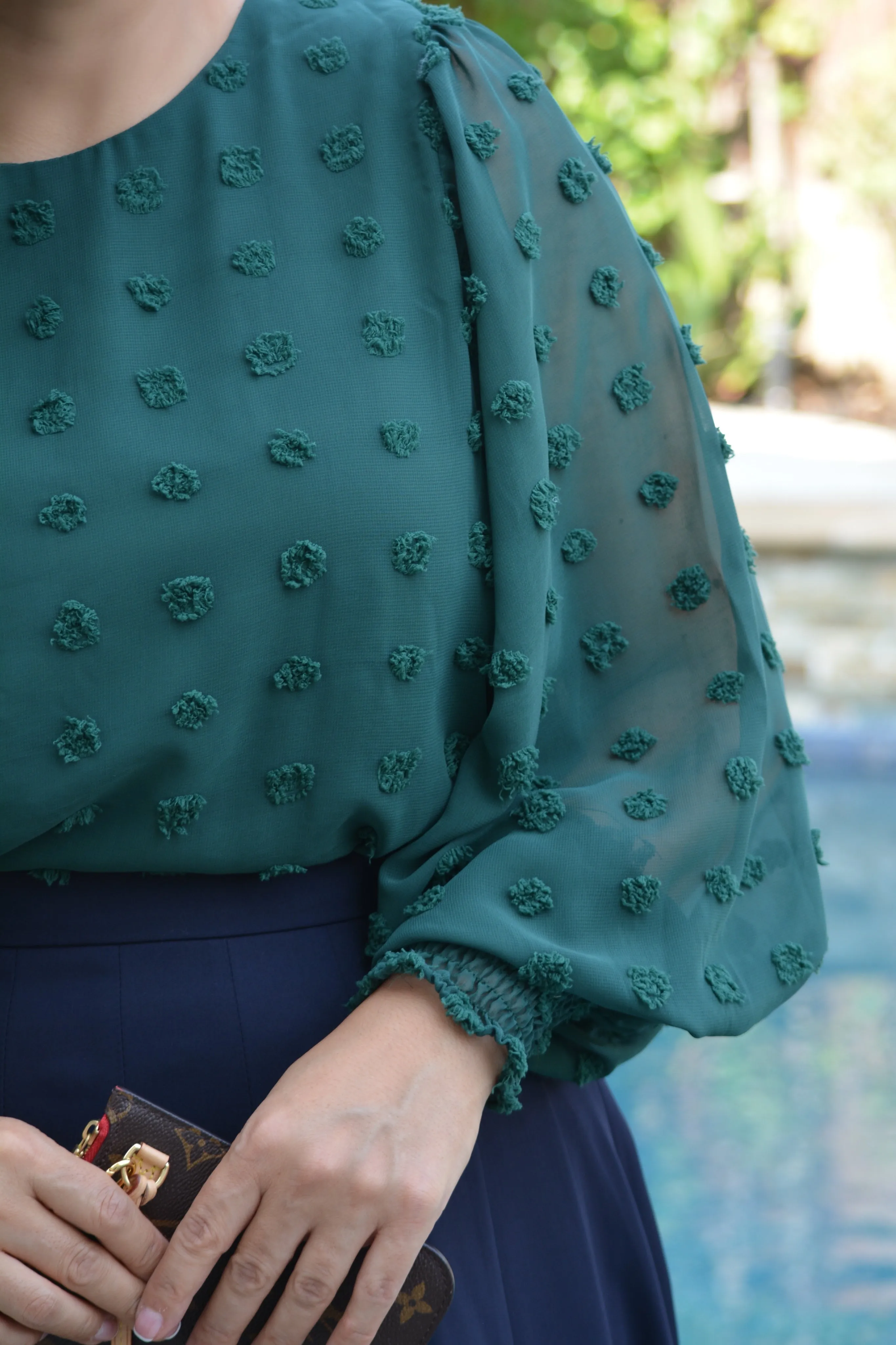 Rosetta Emerald Green Swissdot Top