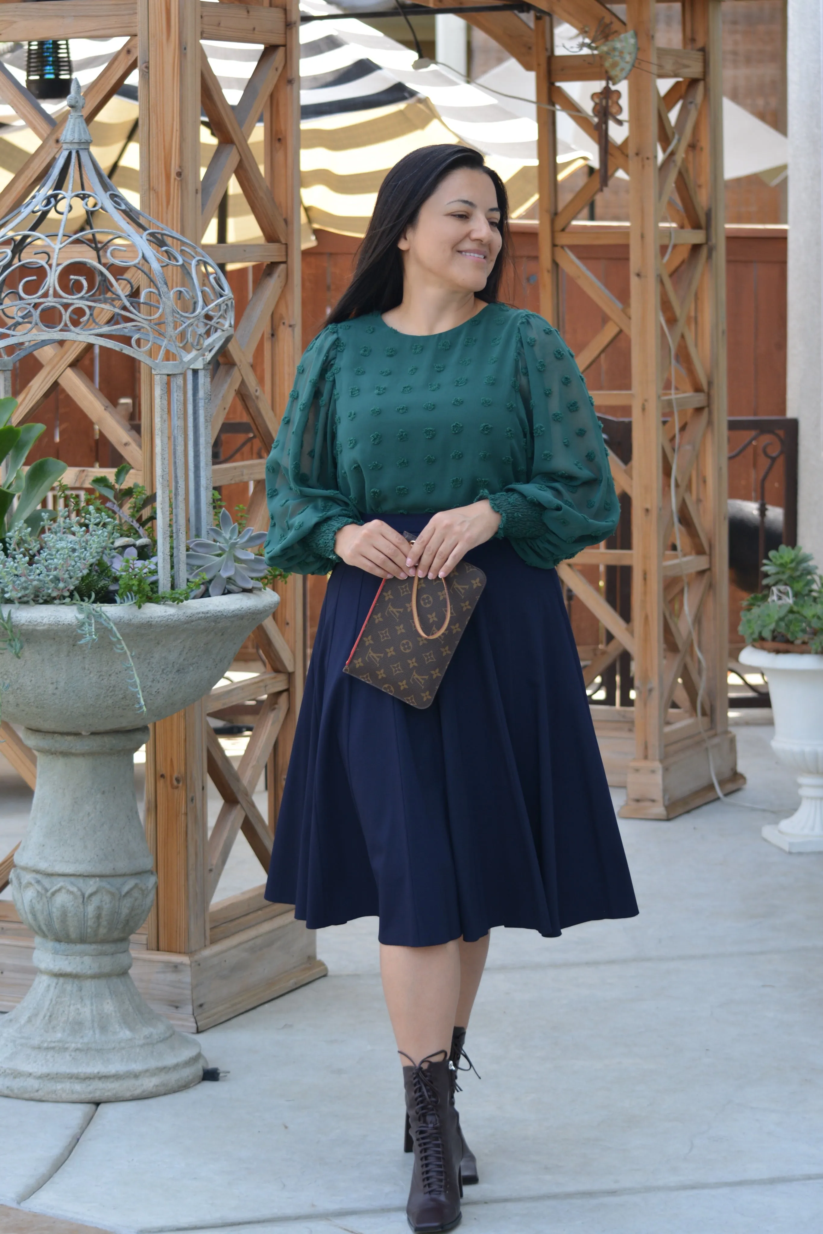 Rosetta Emerald Green Swissdot Top