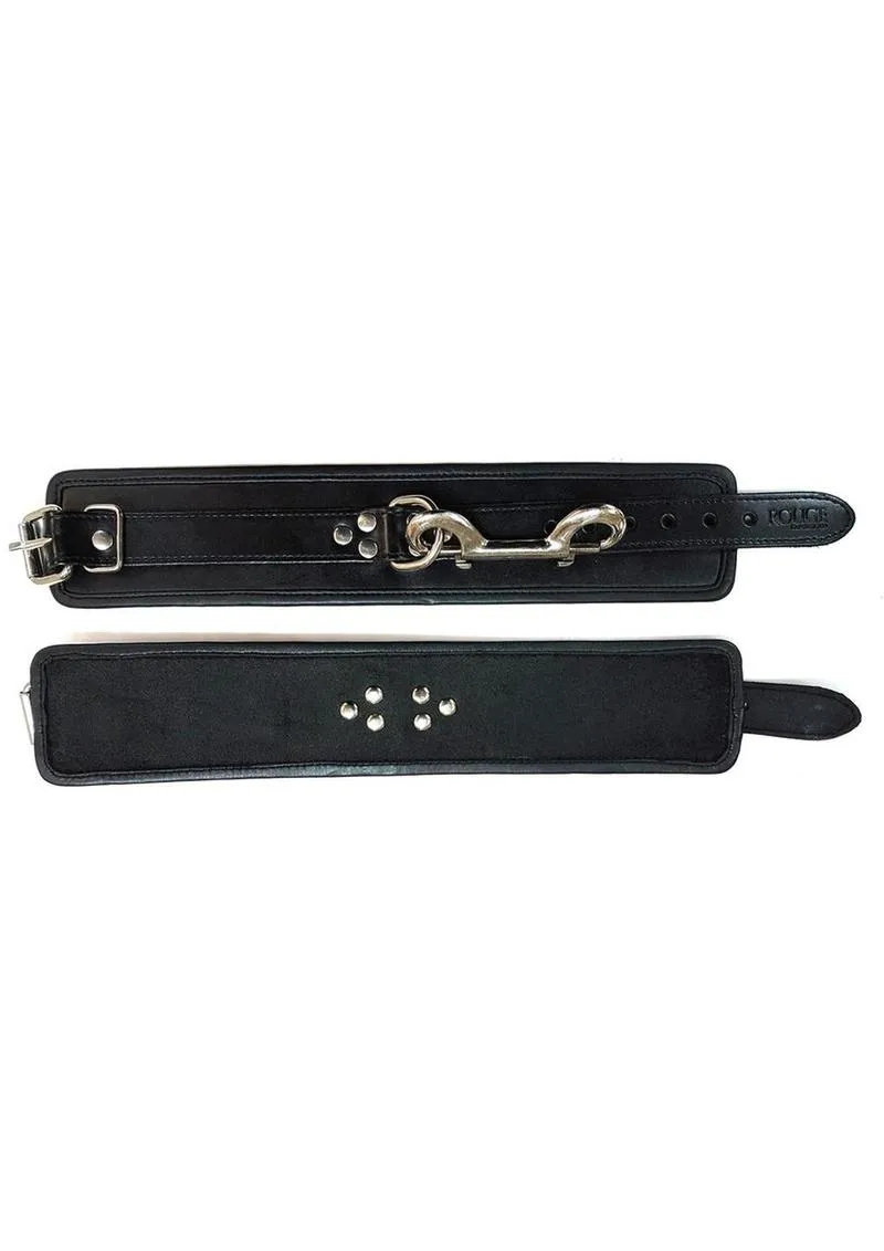 Rouge Leather Ankle Cuffs