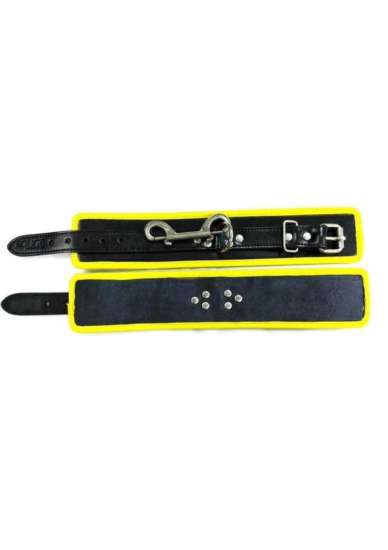 Rouge Leather Ankle Cuffs
