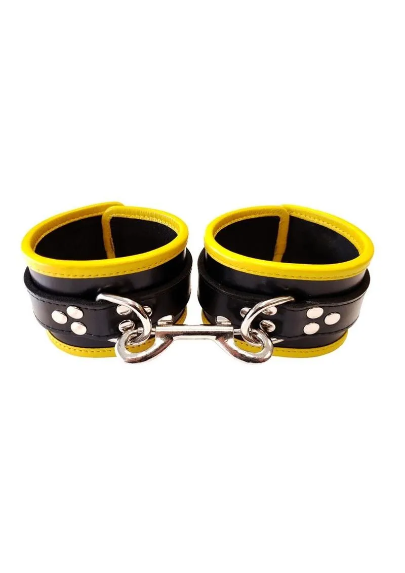 Rouge Leather Ankle Cuffs