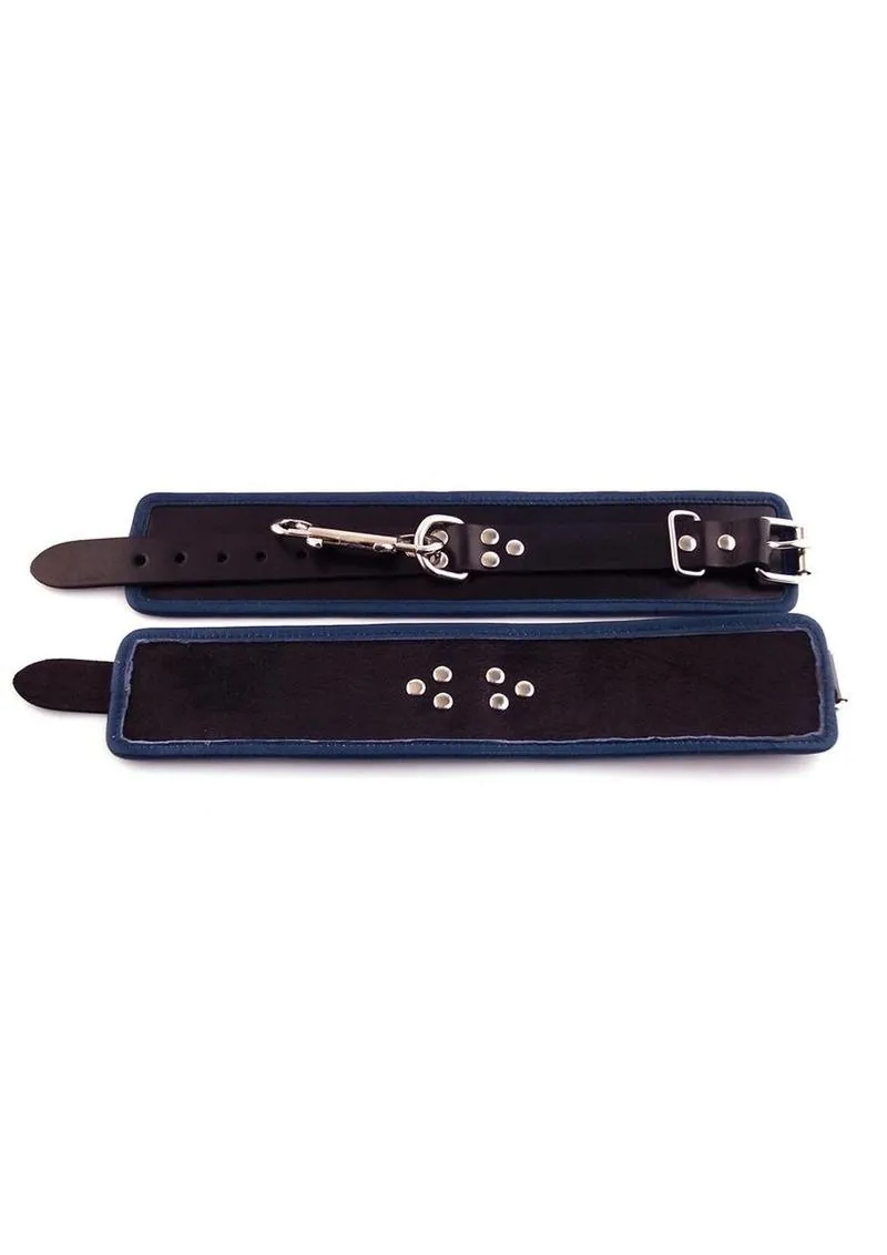 Rouge Leather Ankle Cuffs