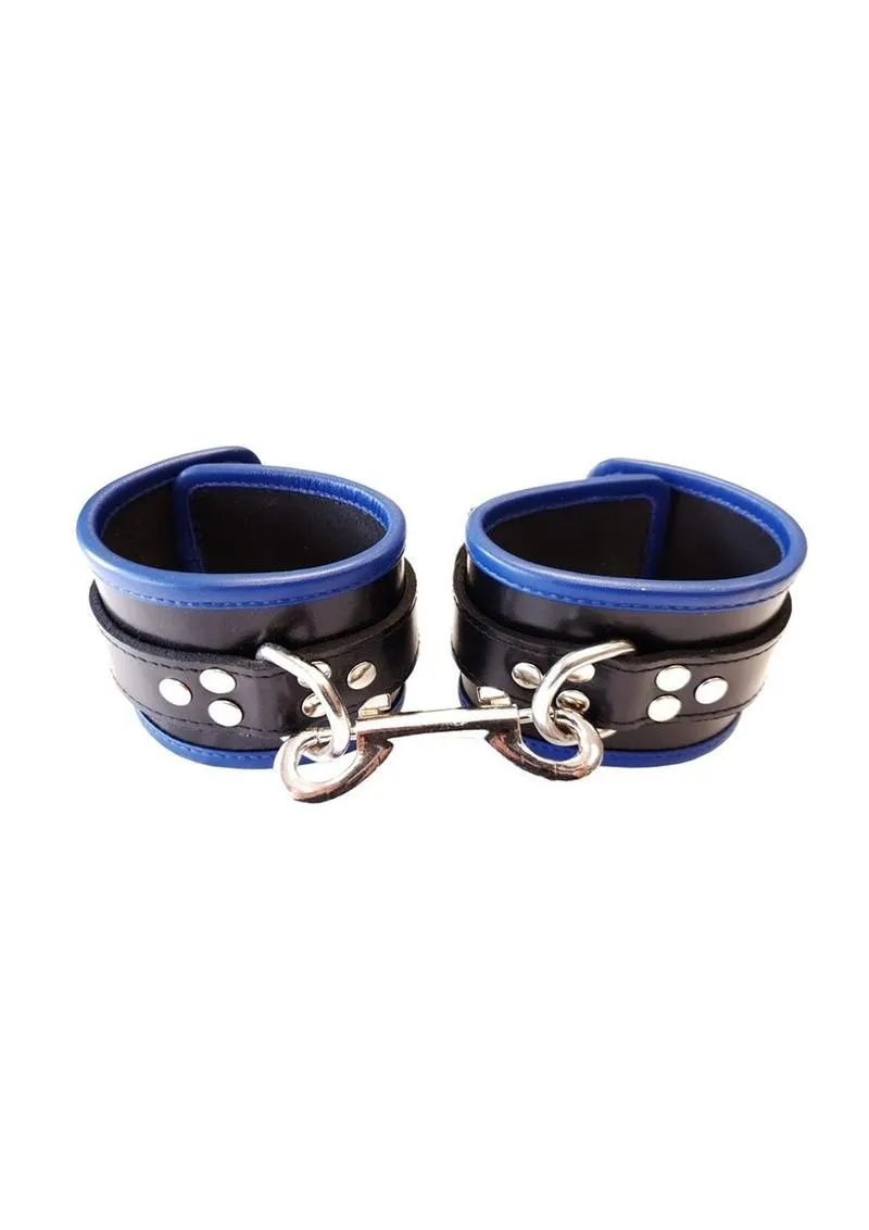 Rouge Leather Ankle Cuffs