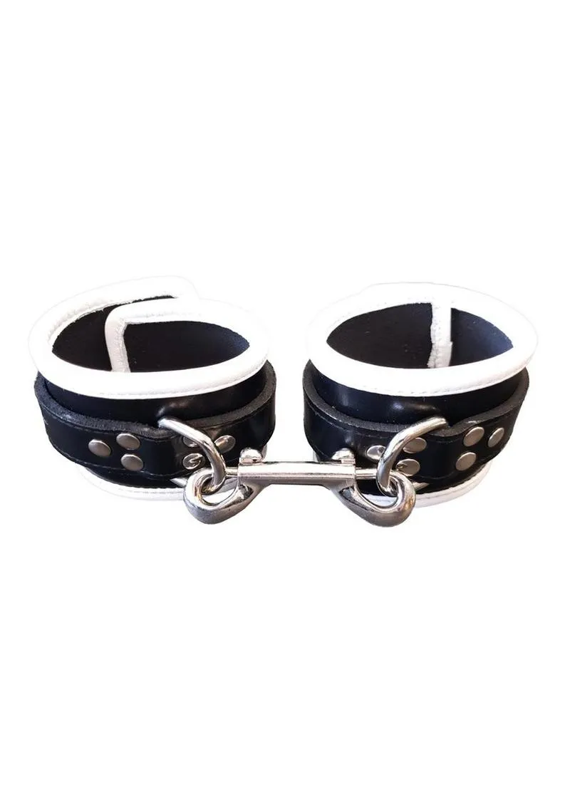 Rouge Leather Ankle Cuffs