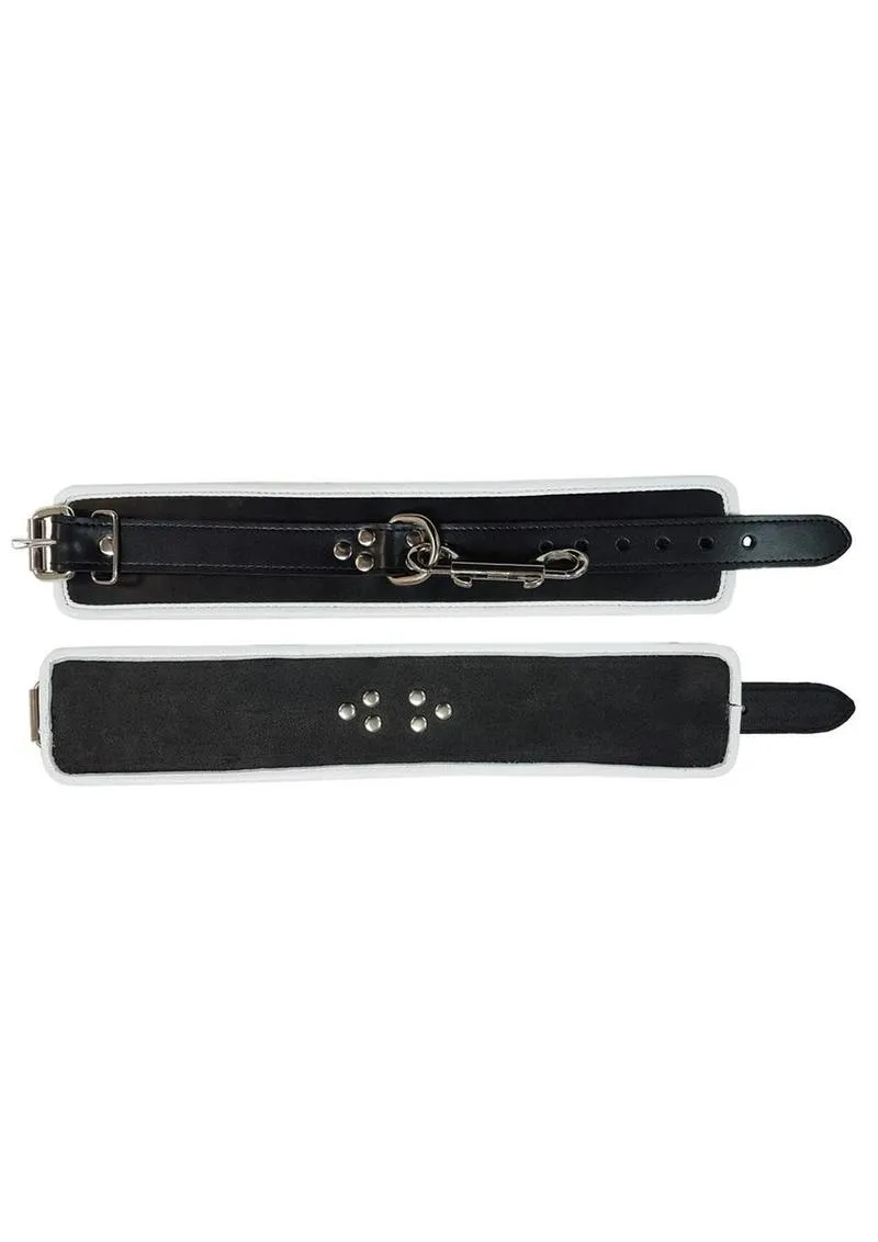 Rouge Leather Ankle Cuffs