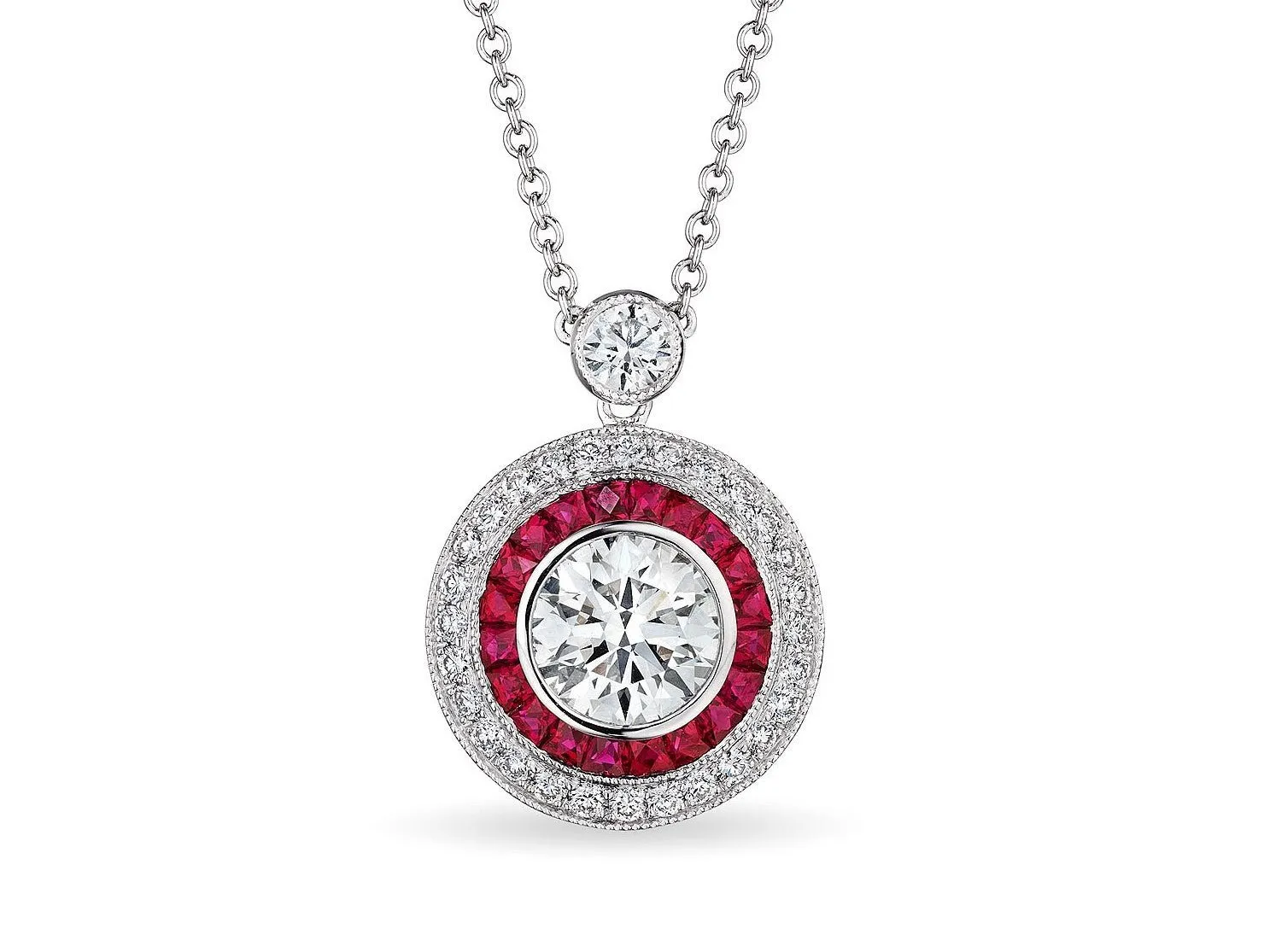 'Ruby Eclipse' Pendant, 2 CT