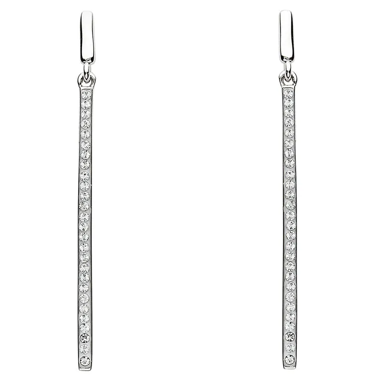 Signature 925 Collecton Silver Long Drop Earrings