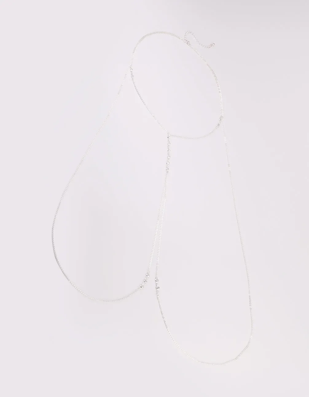 Silver & Cubic Zirconia Body Chain