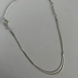 silver950》Beautiful silver choker 2-way silver necklace, simple