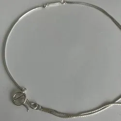 silver950》Beautiful silver choker 2-way silver necklace, simple