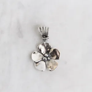 Simple Flower on Vine Bail Pendant