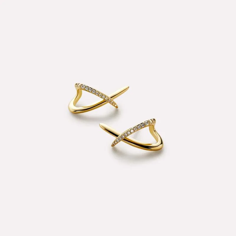 Simple Versatile Crossover Style Earrings