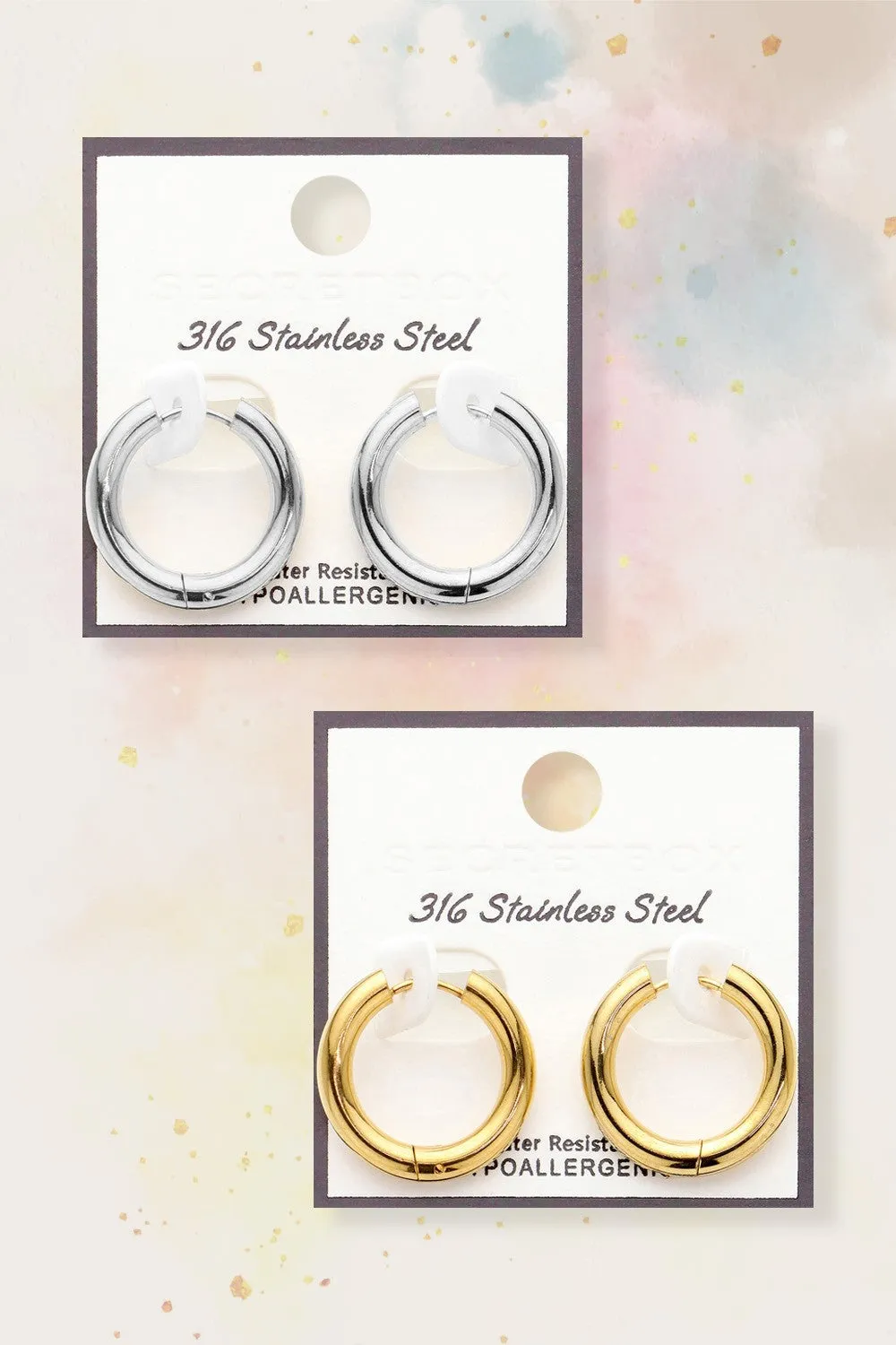 Stainless Steel Classic Hoop Earrings
