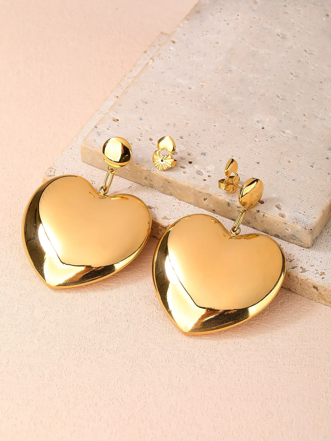 Stainless Steel Earrings for Women - Fashionable, Bold, and Versatile for Everyday Statement Looks with 18K Gold Plating!