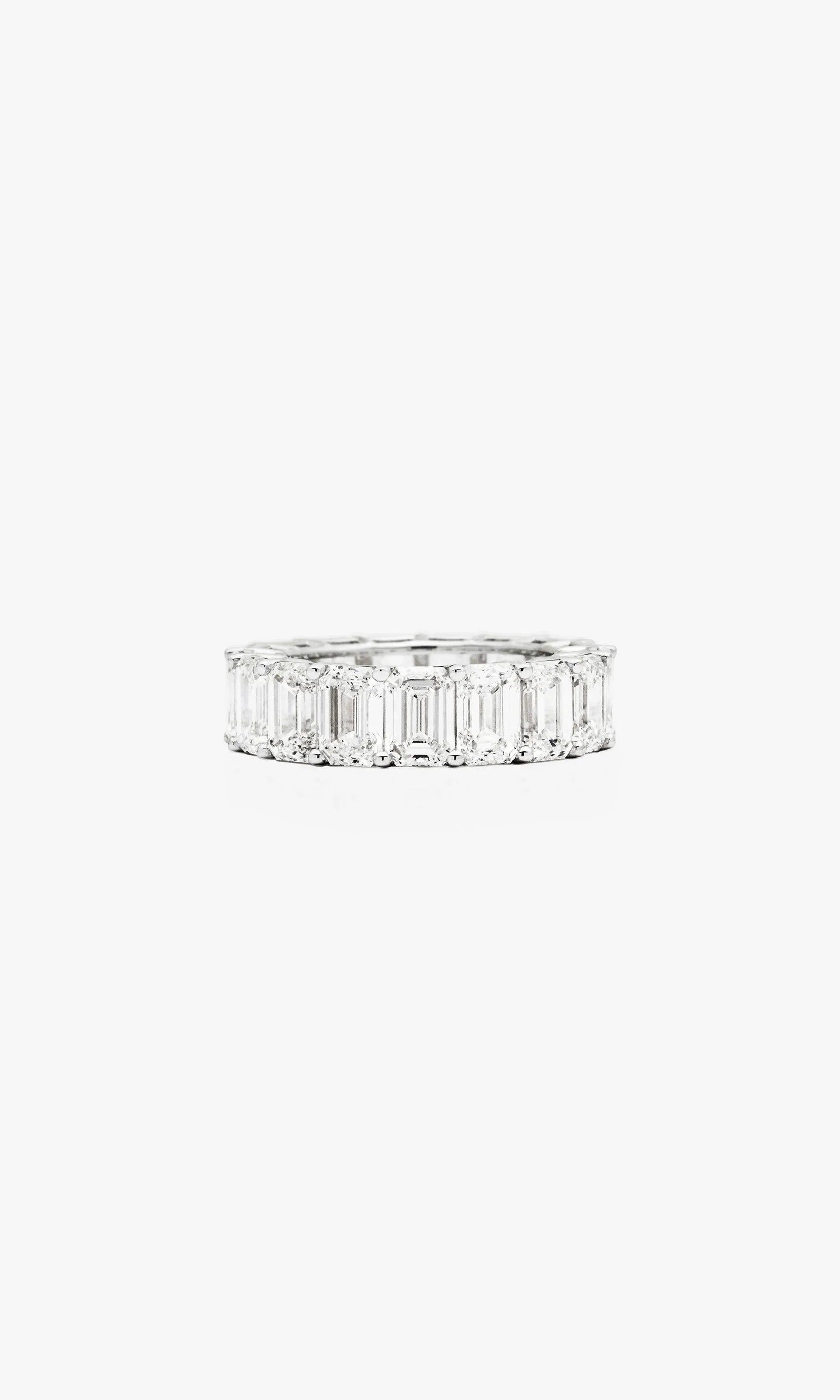 THE FOREVER EMERALD CUT BAND 12.41 Carats