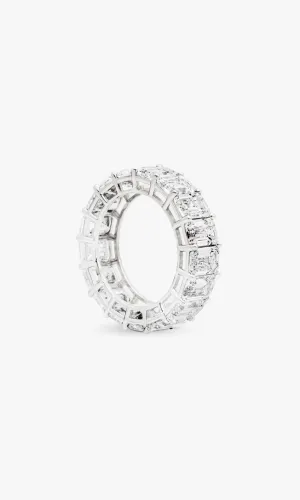THE FOREVER EMERALD CUT BAND 12.41 Carats