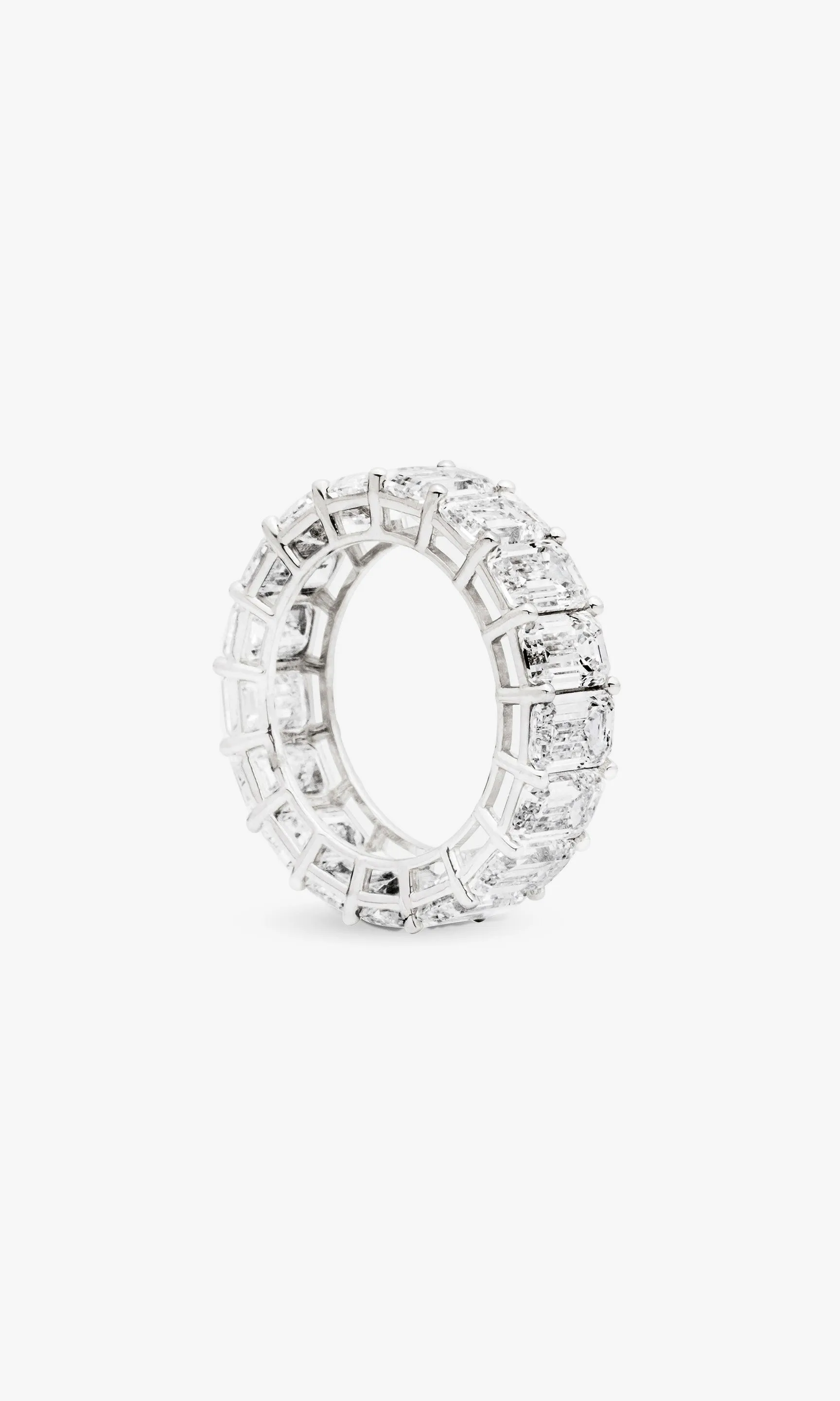 THE FOREVER EMERALD CUT BAND 12.41 Carats