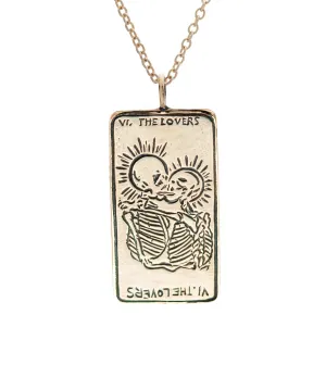 The Lovers II. Tarot Card Necklace - Ready-to-ship