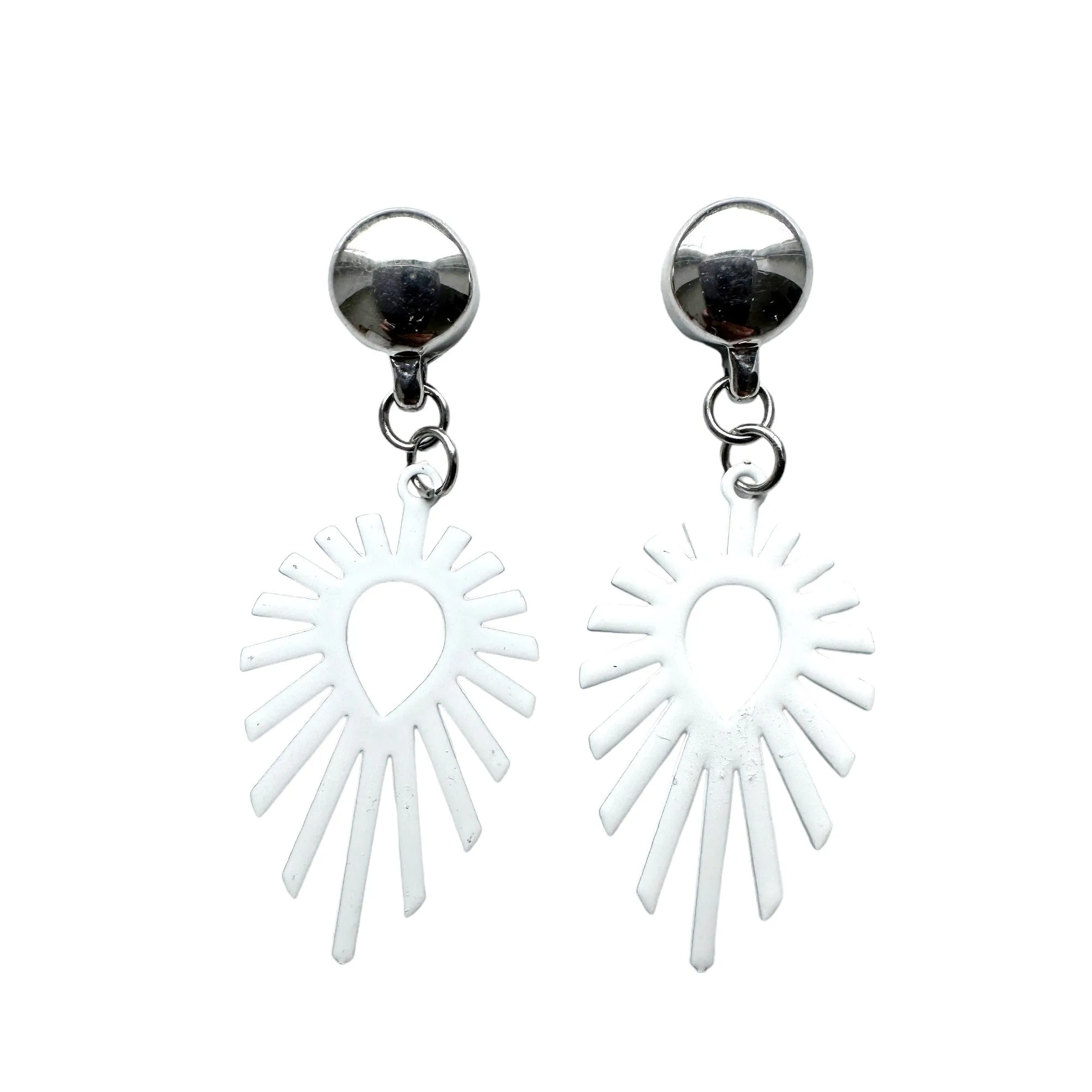 TI-GO Shine teardrop black/white earrings