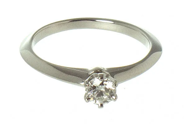 Tiffany Platinum Diamond 0.25ct Solitaire Engagement Ring