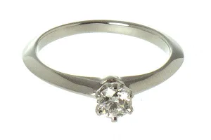 Tiffany Platinum Diamond 0.25ct Solitaire Engagement Ring