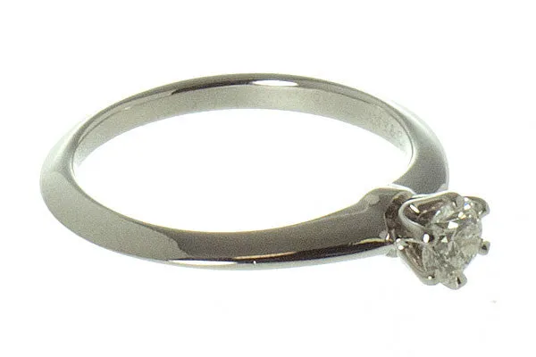 Tiffany Platinum Diamond 0.25ct Solitaire Engagement Ring