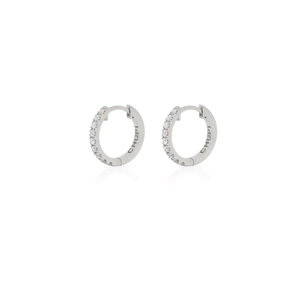 Today Classic Diamond Eternity Huggies - 14k White Gold Earrings