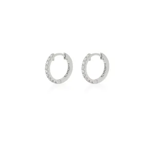 Today Classic Diamond Eternity Huggies - 14k White Gold Earrings