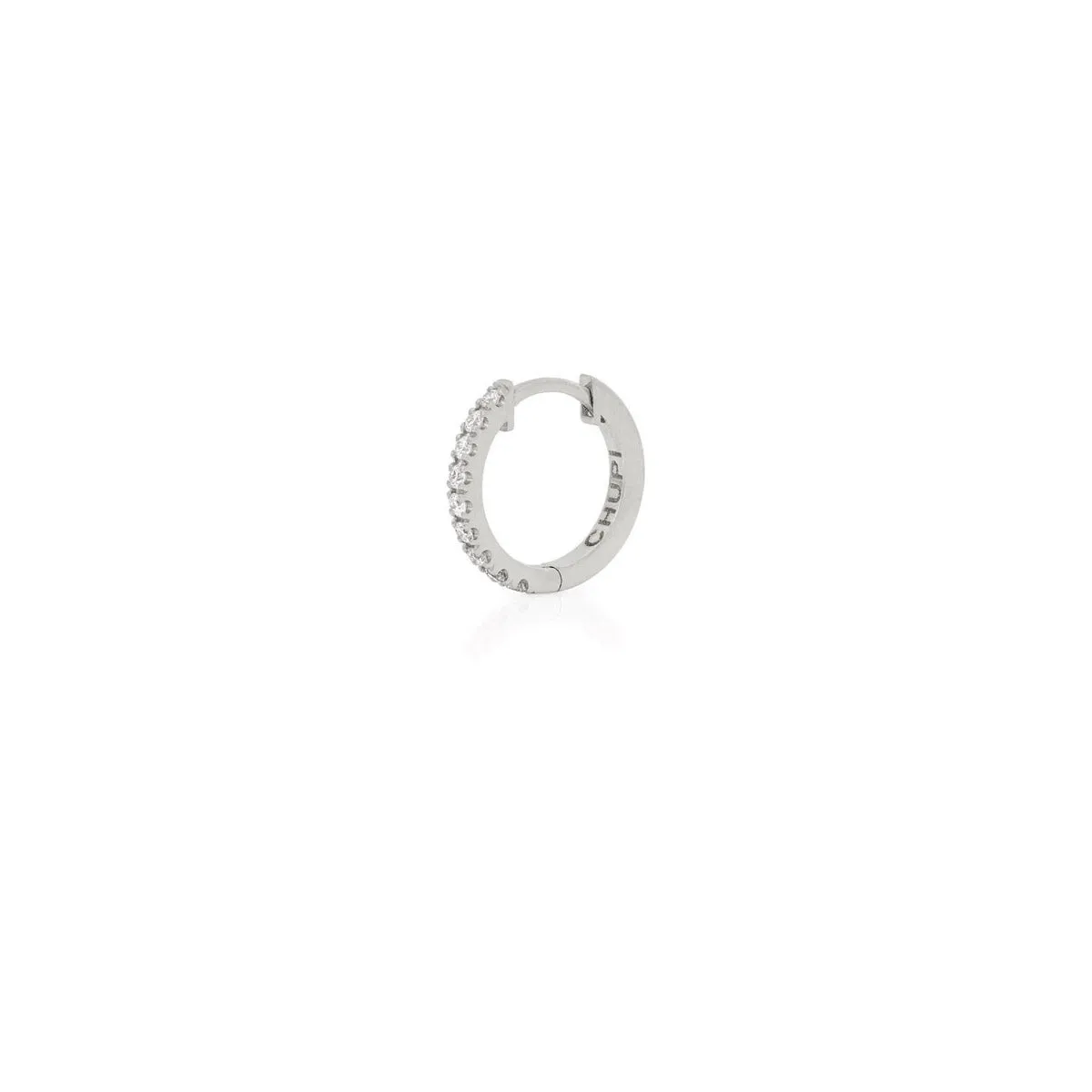 Today Classic Diamond Eternity Huggies - 14k White Gold Earrings