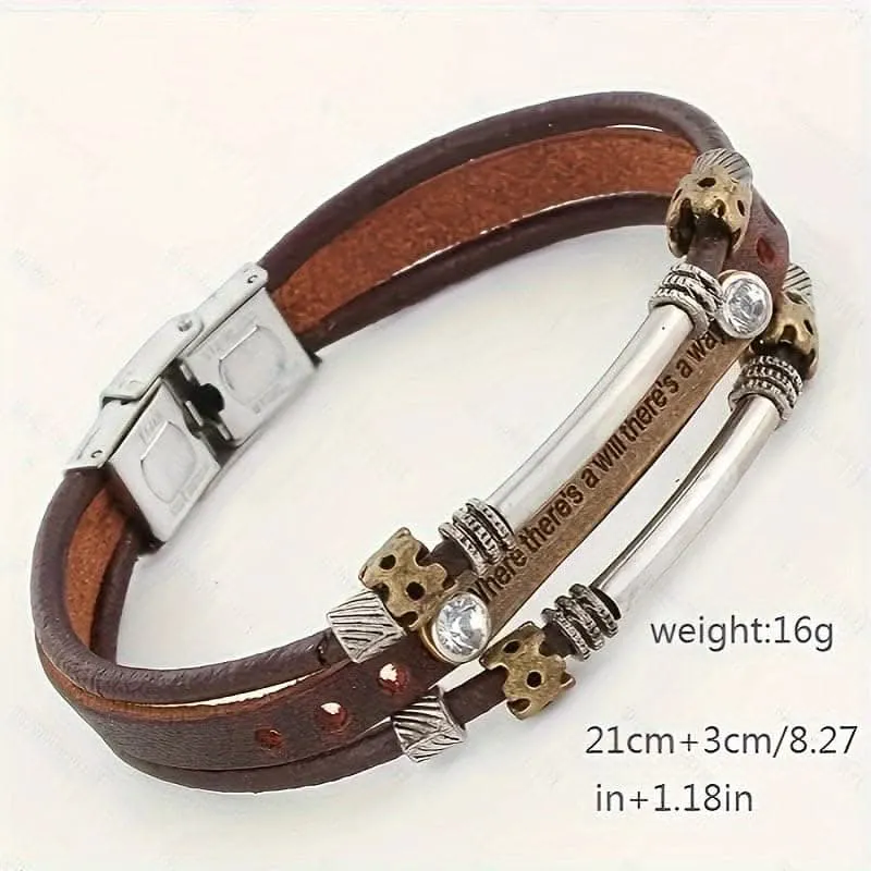 Trendy Handcrafted Leather Rope Bracelets – Multilayer Wristband