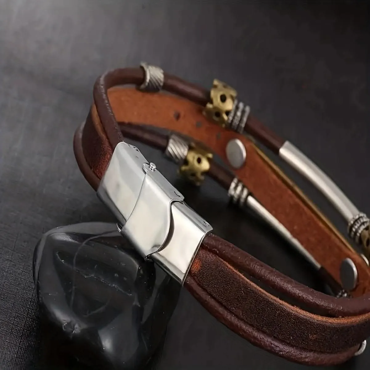 Trendy Handcrafted Leather Rope Bracelets – Multilayer Wristband