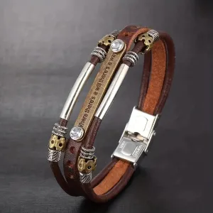 Trendy Handcrafted Leather Rope Bracelets – Multilayer Wristband