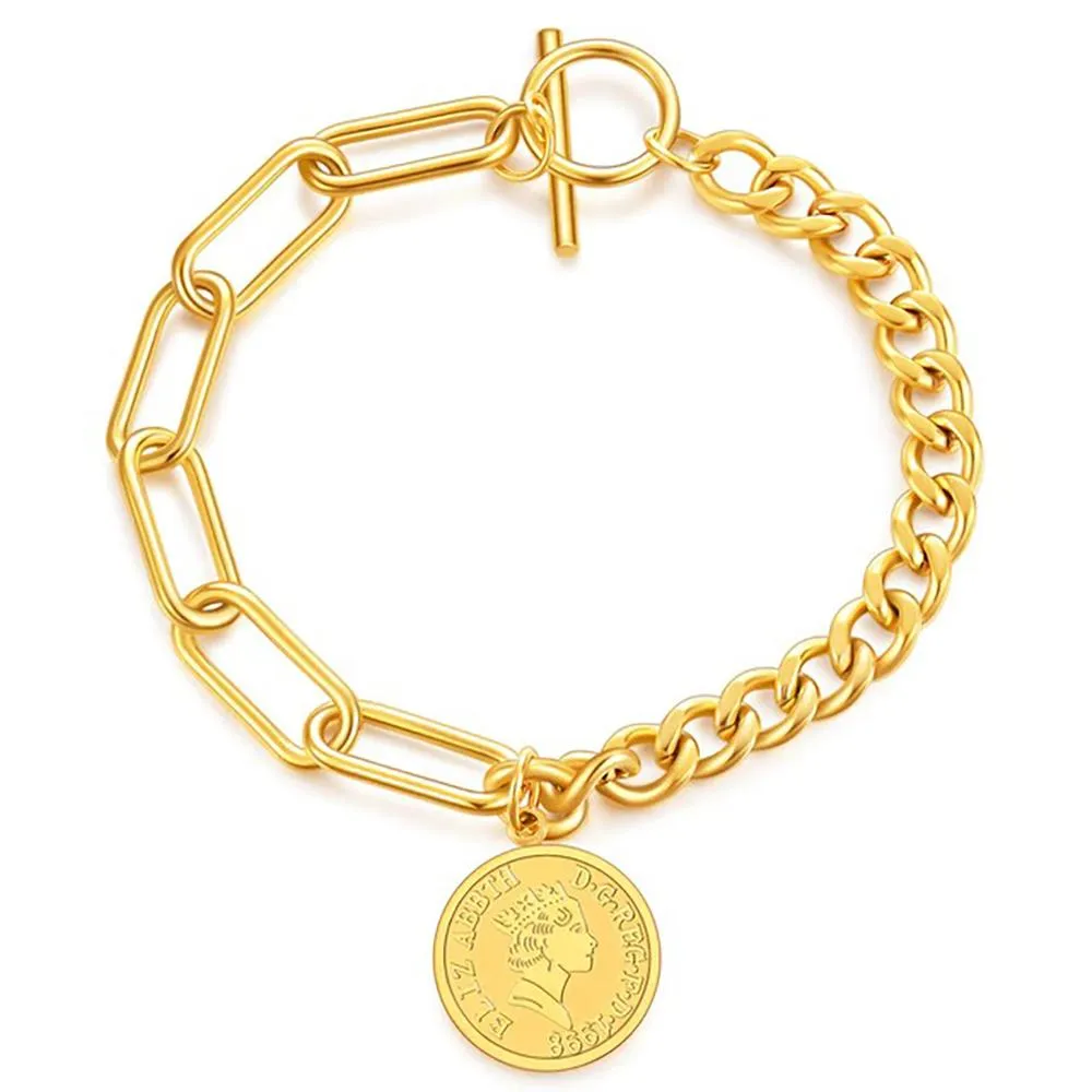 Trendy Heart, Lock, and Key Charm Chain Bracelets