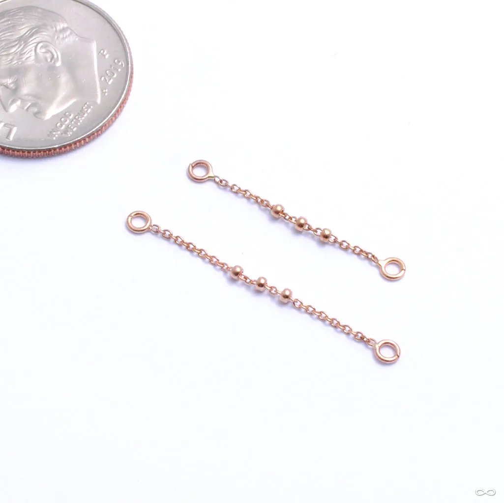 Trio Bead Lynx Chain in Gold from Pupil Hall