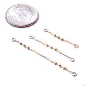 Trio Bead Lynx Chain in Gold from Pupil Hall