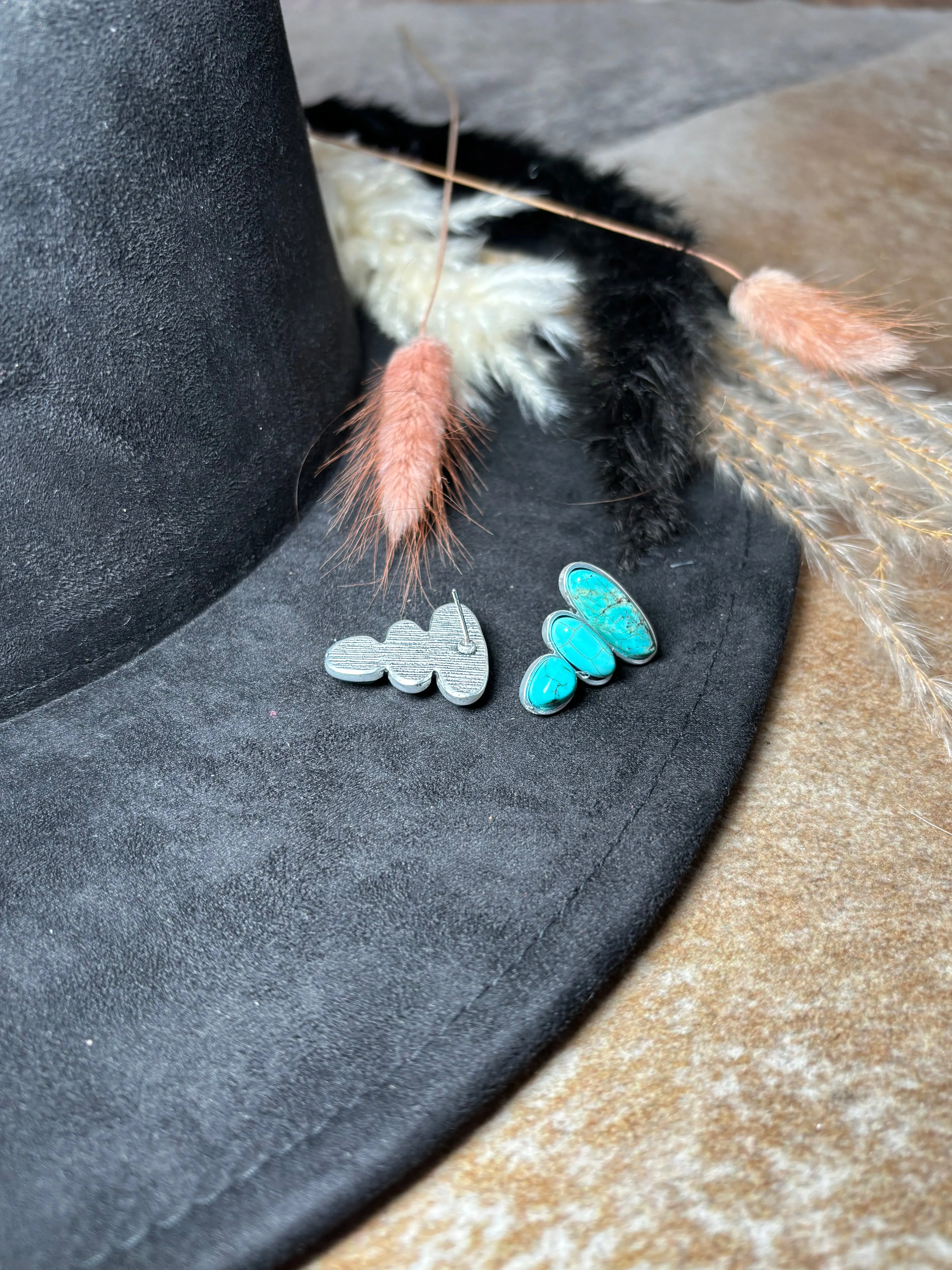 Turquoise Bubble Stud Earrings