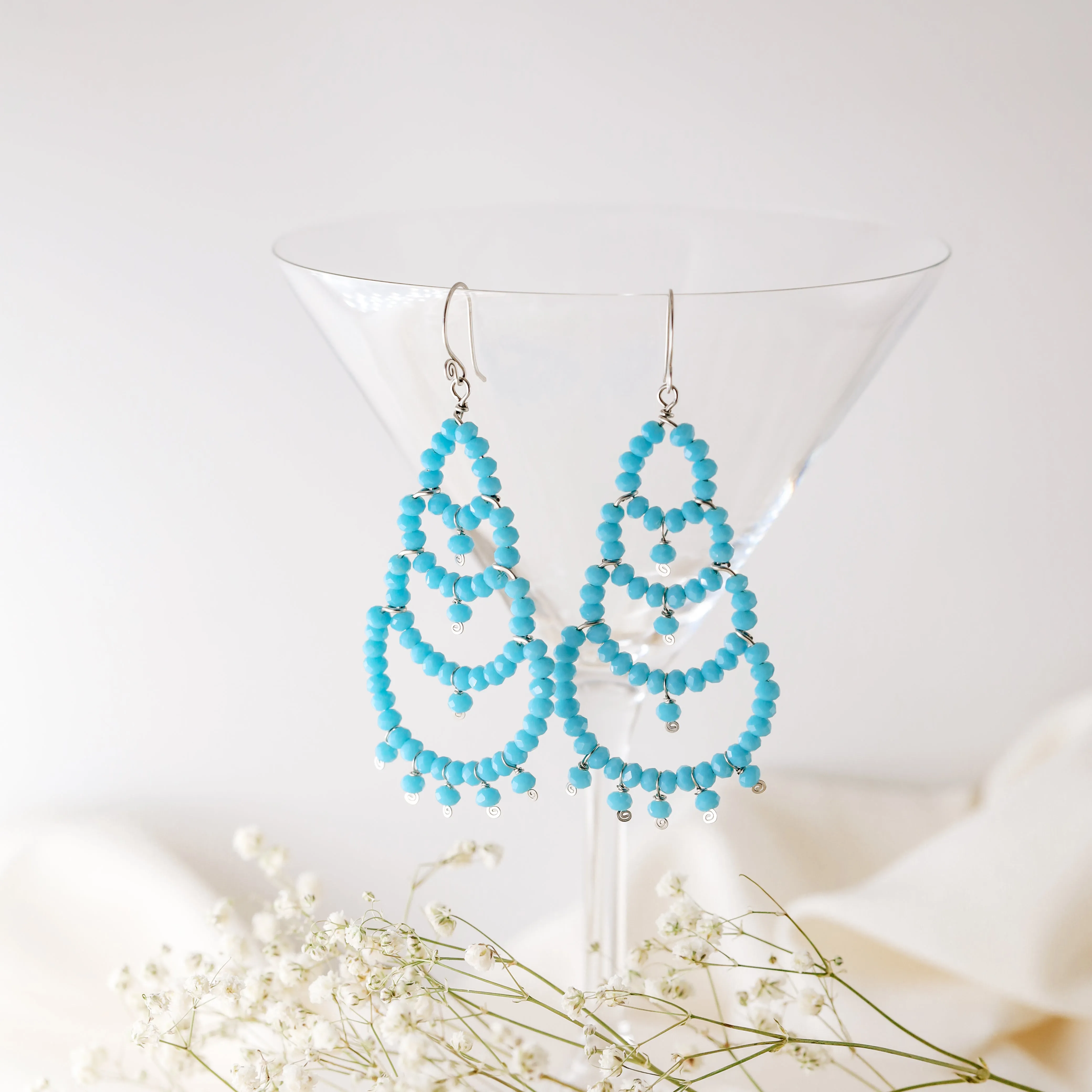 Turquoise Chandelier Earrings