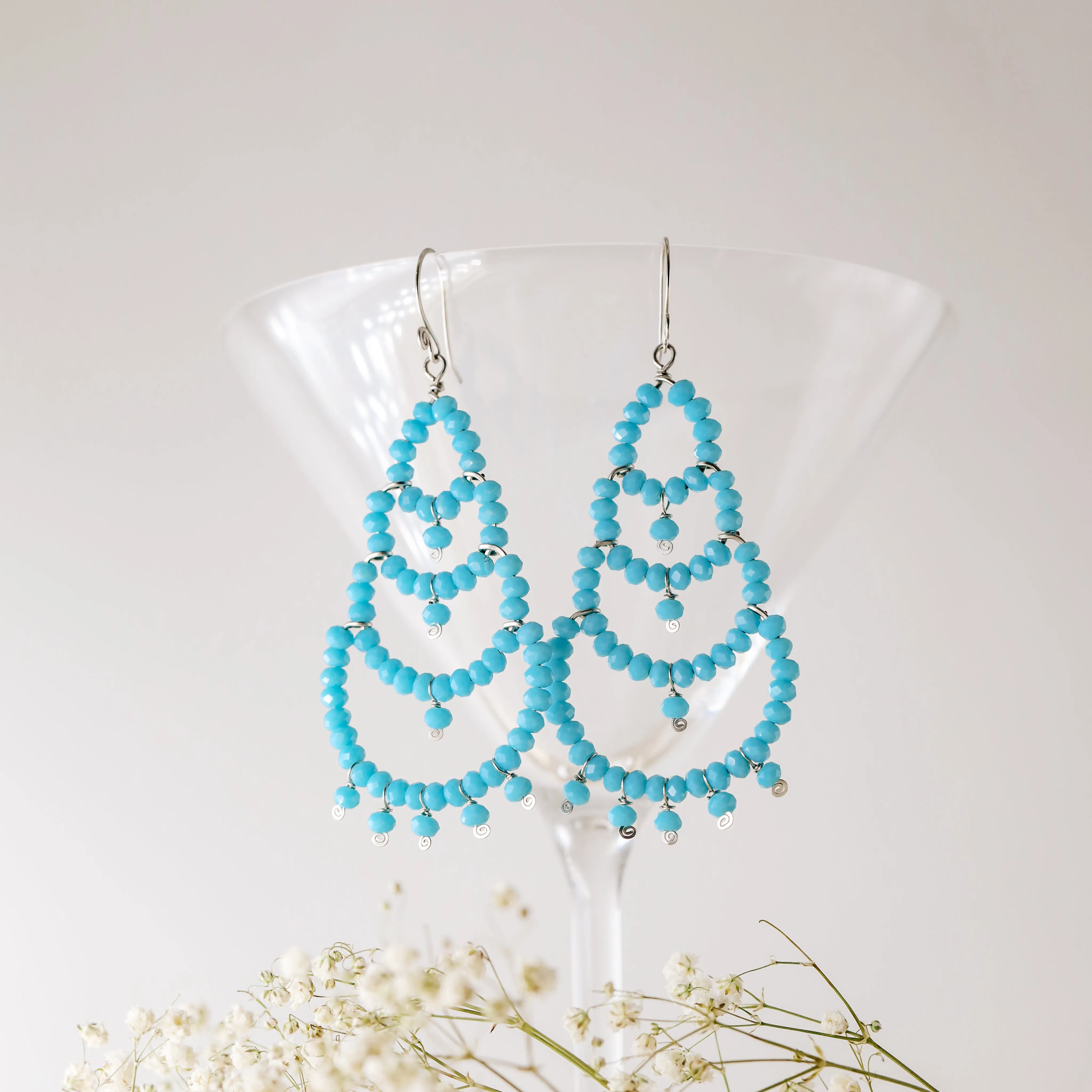 Turquoise Chandelier Earrings